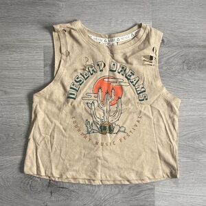 Desert Dreams Tan Graphic Tank Top